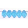 Glashanger bladvorm 8x12mm tr. blauw 25st