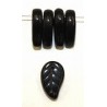 Glashanger bladvorm 8,5x14mm zwart 25st