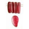 Glashanger bladvorm 8,5x14mm tr.mat roze gevl. 25s