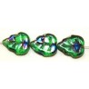 Glaskraal 12x10mm blad tr. groen azuro str.16st.