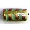 Glaskraal ton 21mm melk/groen/goud p.st