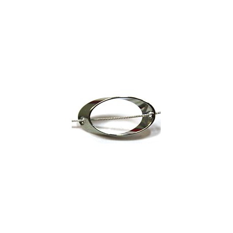 Metalen open ring m.rijggat 16x9mm 5 stuks