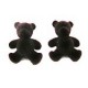 knoop teddybeer bordeaux fluweel per stuk