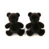 knoop teddybeer bruin fluweel per stuk