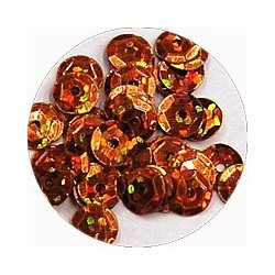 Pailleten cup 6mm oranje disco 10 gram