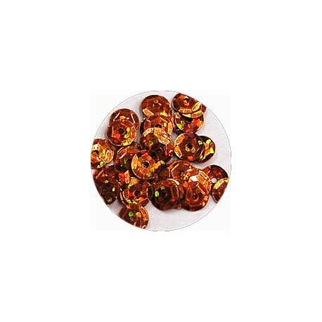 Pailleten cup 6mm oranje disco 10 gram