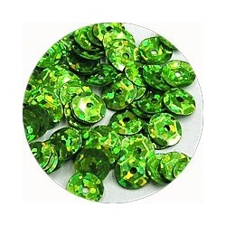 Pailleten cup 6mm groen disco 10 gram