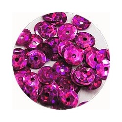 Pailleten cup 6mm fuchsia disco 10 gram