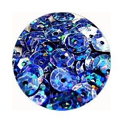 Pailleten cup 6mm blauw disco 10 gram