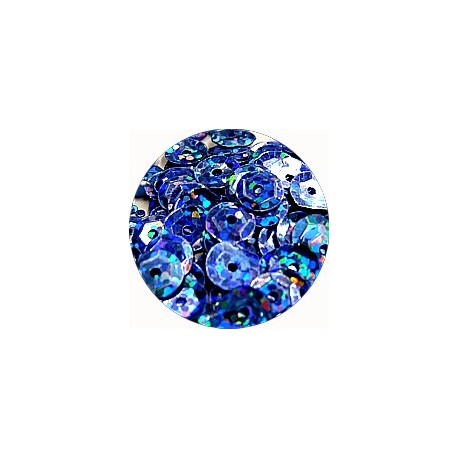 Pailleten cup 6mm blauw disco 10 gram