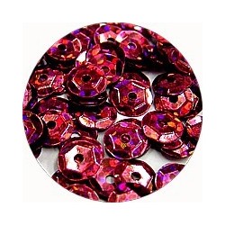 Pailleten cup 6mm cerise disco 10 gram