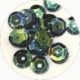 Pailleten cup 6mm blauw groen AB 10 gram