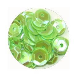 Pailleten cup 6mm neongroen 10 gram