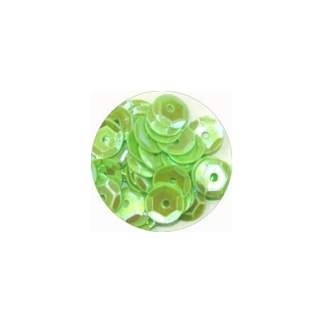 Pailleten cup 6mm neongroen 10 gram