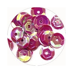 Pailleten cup 6mm fuchsia 10 gram