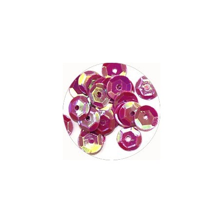 Pailleten cup 6mm fuchsia 10 gram
