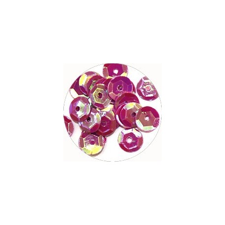 Pailleten cup 6mm fuchsia 10 gram