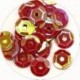 Pailleten cup 6mm cerise 10 gram