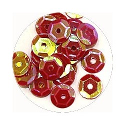 Pailleten cup 6mm cerise 10 gram