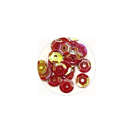 Pailleten cup 6mm cerise 10 gram