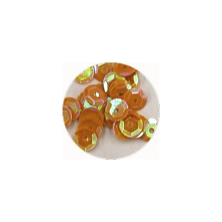 Pailleten cup 6mm oranje 10 gram