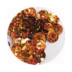 Pailleten cup 8mm oranje disco 10 gram