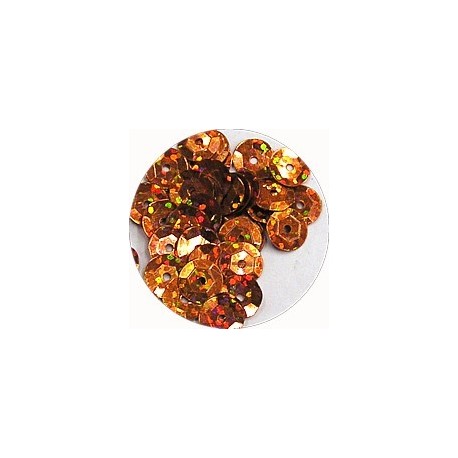 Pailleten cup 8mm oranje disco 10 gram