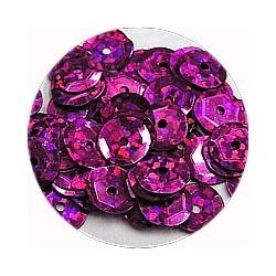 Pailleten cup 8mm fuchsia disco 10 gram