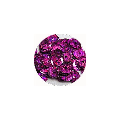 Pailleten cup 8mm fuchsia disco 10 gram