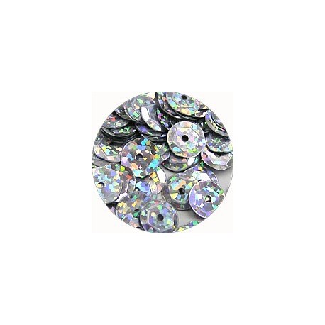 Pailleten cup 8mm zilver disco 10 gram