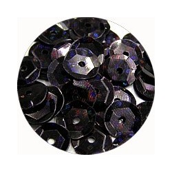 Pailleten cup 8mm zwart disco 10 gram