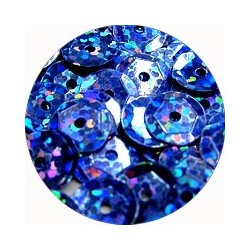 Pailleten cup 8mm blauw disco 10 gram