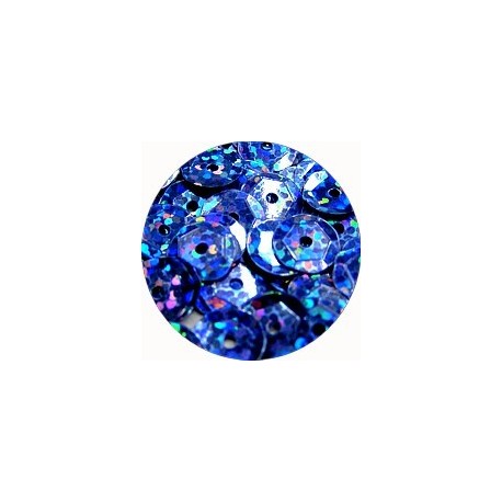 Pailleten cup 8mm blauw disco 10 gram