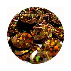Pailleten cup 8mm bruin disco 10 gram