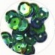 Pailleten cup 8mm blauw groen AB 10 gram