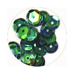 Pailleten cup 8mm blauw groen AB 10 gram