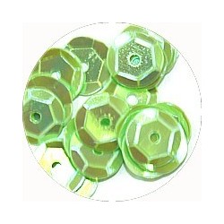 Pailleten cup 8mm neongroen 10 gram