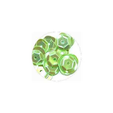 Pailleten cup 8mm neongroen 10 gram