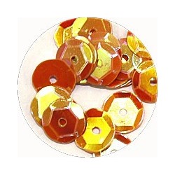 Pailleten cup 8mm oranje 10 gram