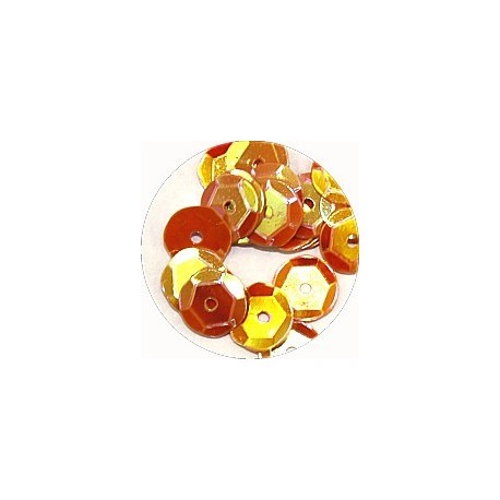 Pailleten cup 8mm oranje 10 gram