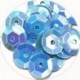 Pailleten cup 8mm blauw AB 10 gram