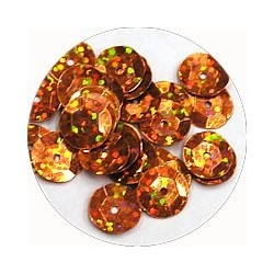 Pailleten cup 10mm oranje disco 10 gram