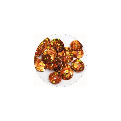 Pailleten cup 10mm oranje disco 10 gram