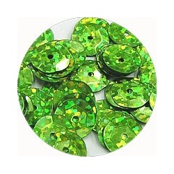 Pailleten cup 10mm groen disco 10 gram