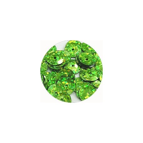 Pailleten cup 10mm groen disco 10 gram