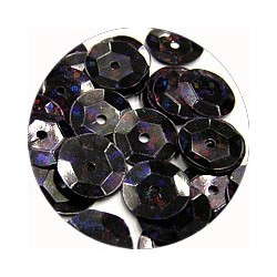 Pailleten cup 10mm zwart disco 10 gram