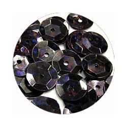 Pailleten cup 10mm zwart disco 10 gram