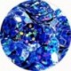 Pailleten cup 10mm blauw disco 10 gram