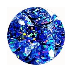 Pailleten cup 10mm blauw disco 10 gram