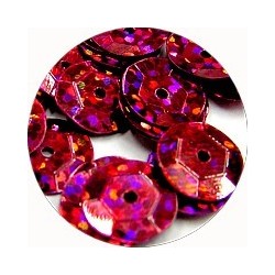 Pailleten cup 10mm cerise disco 10 gram